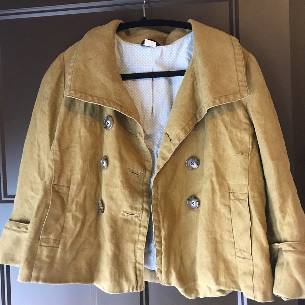 Mustard yellow j.crew jacket
